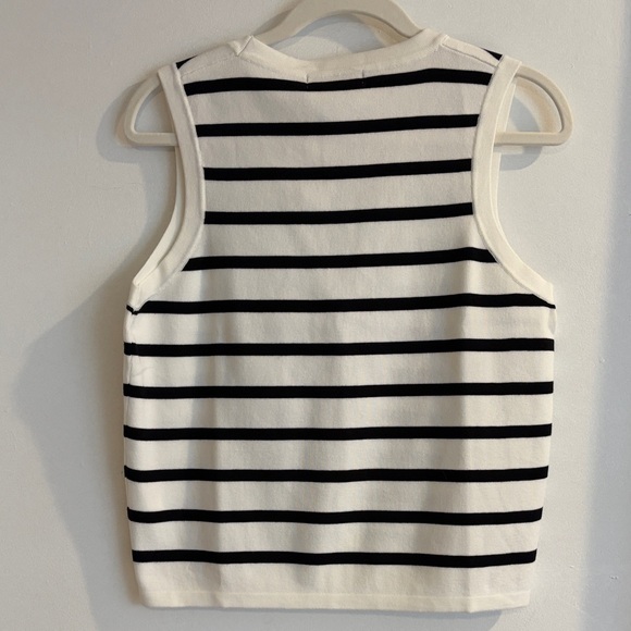 Lillusory Striped Button-Front Sleeveless lightweight sweater vest M NWT - Picture 6 of 6